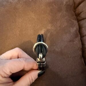 Elegant Black and Silver Women's Bracelet